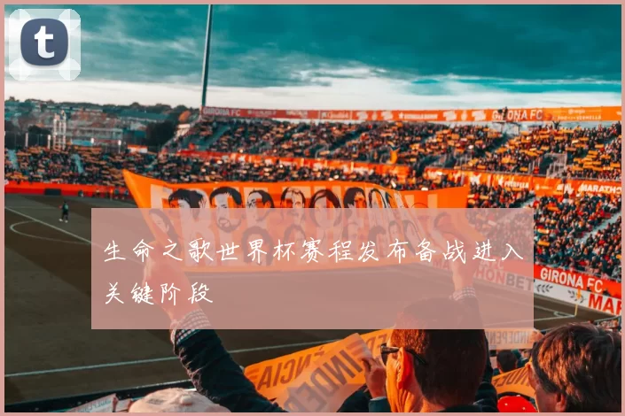 生命之歌世界杯赛程发布备战进入关键阶段